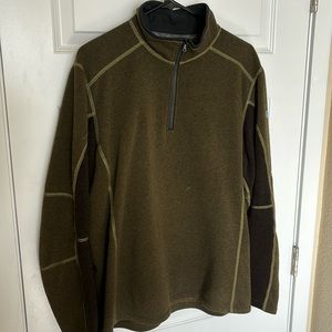 Green Kuhl Size Large 1/4 zip sweater.
